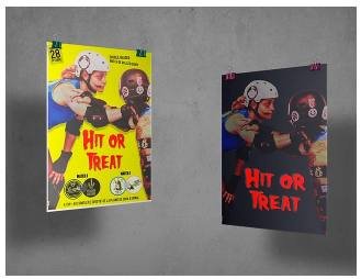 Affiche Hit or Treat — Roller Derby Cœur des Vosges, design graphique