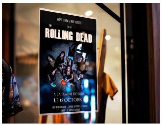 Affiche Rolling Dead — Roller Derby Cœur des Vosges, design graphique