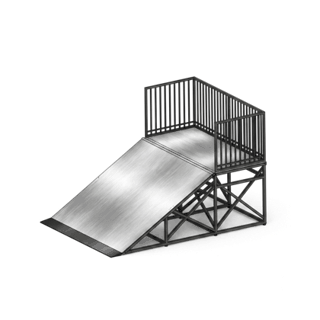 Rendu 3D d'un module quarter pipe — modélisation SolidWorks, 3R Factory