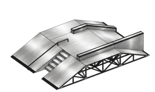 Rendu 3D d'un module table avec escalier — modélisation SolidWorks, 3R Factory